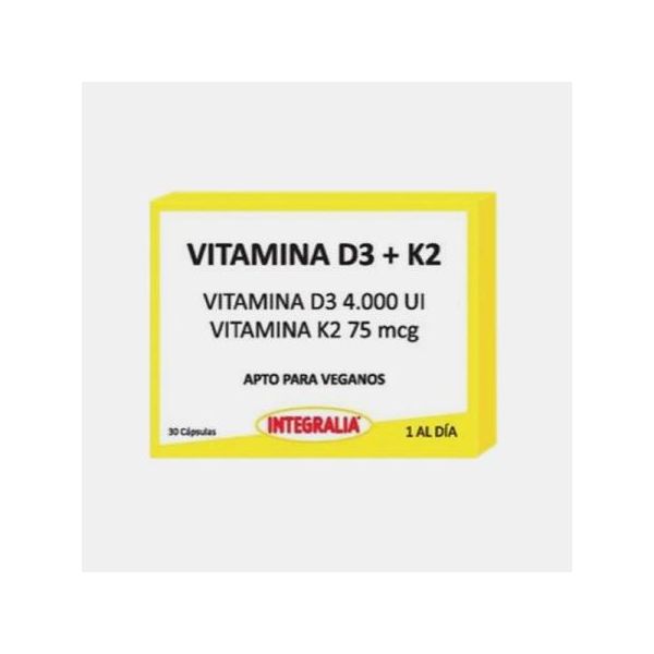 Integralia Vitamina D3 + K2 30 Cápsulas