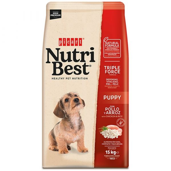 Picart Nutribest Premium Puppy Chicken & Rice 15Kg