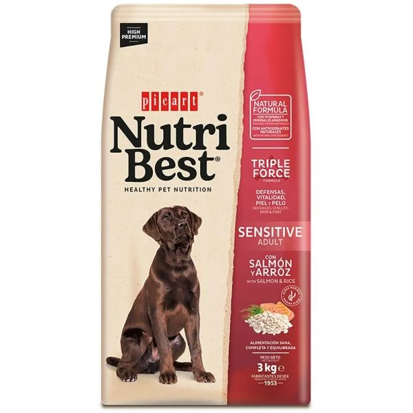 Picart Nutribest Premium Adult Sensitive Salmon & Rice 3Kg