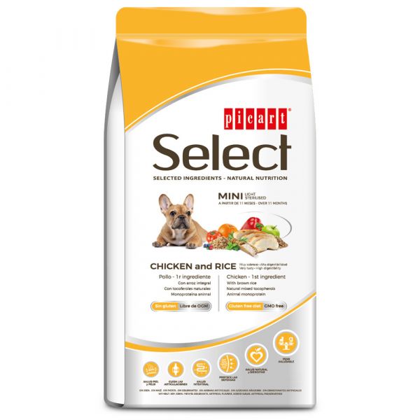 Picart Select Mini Adult Light Sterilised 8Kg