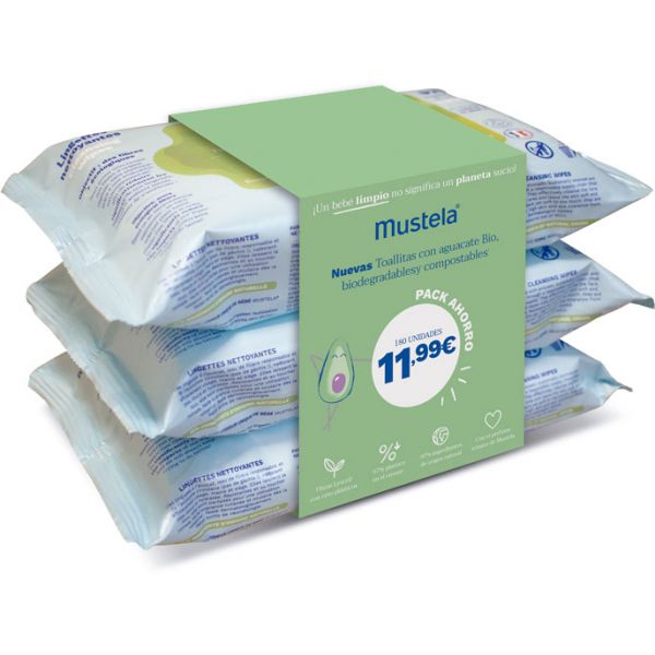 Mustela Toalhitas de Limpeza 3x60 unidades