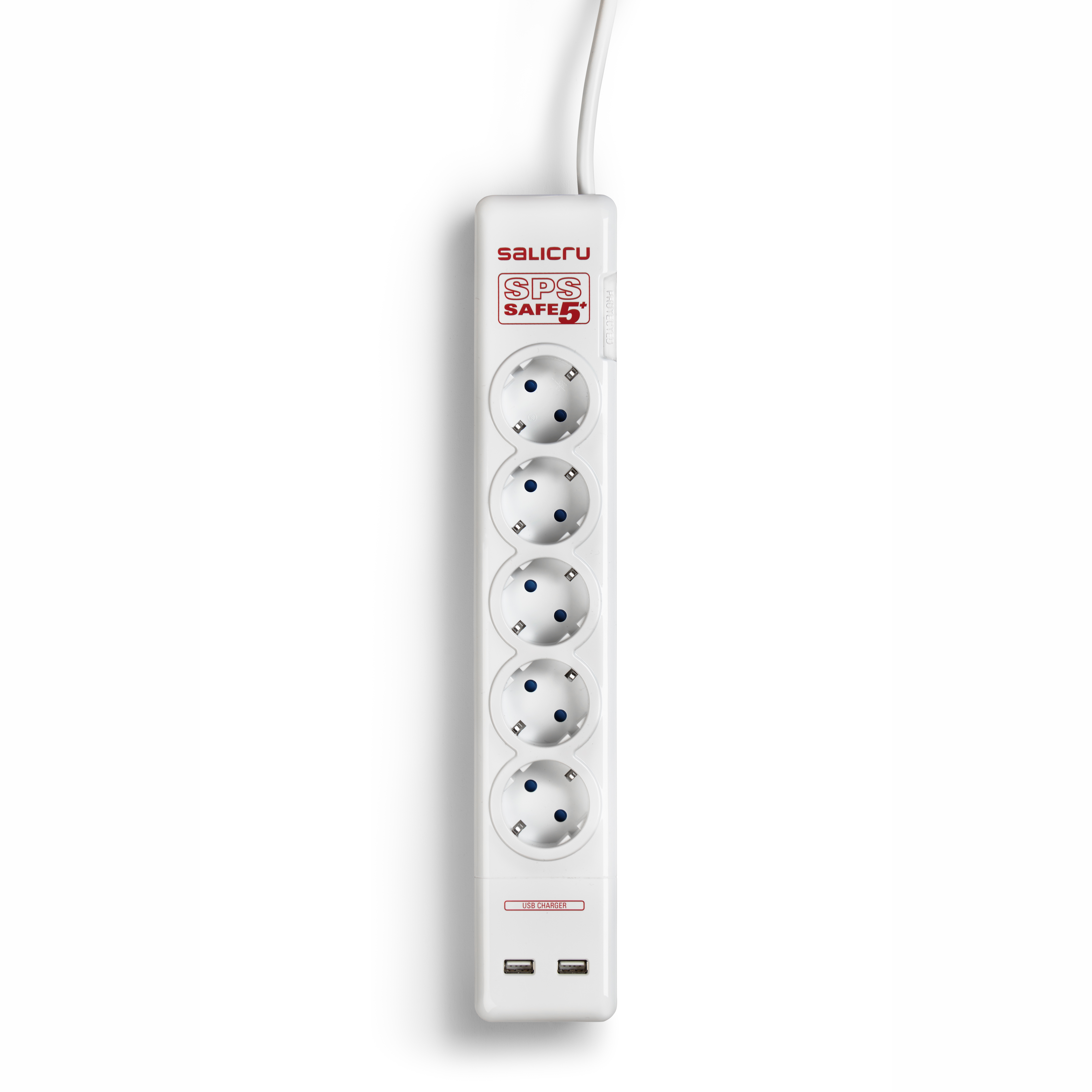 Salicru Extensão Quintupla Estabilizadora de Tensão 5 Tomada(s) Branco (1,5 Mts) Sps Safe 5+ - SPSSAFE5