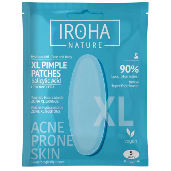 Iroha Nature SOS Pimple Patches XL com Ácido Salicílico, 5 Unidades