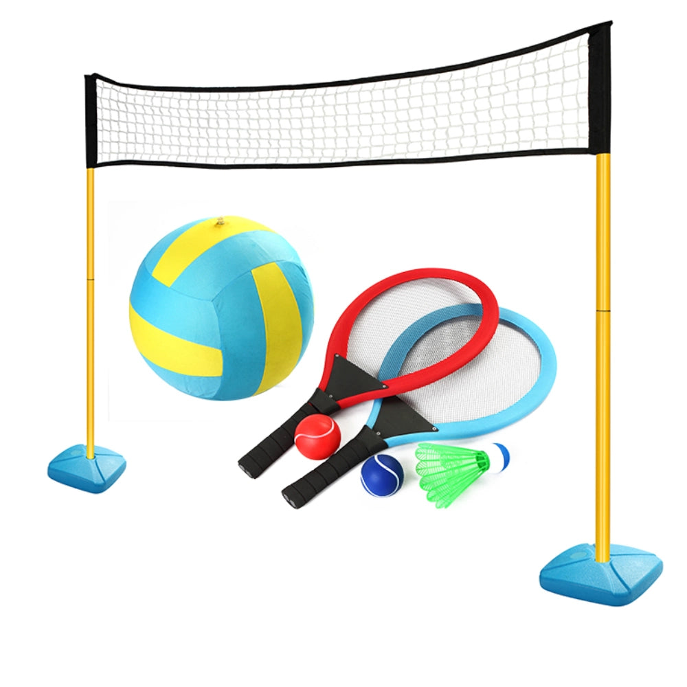 Conjunto Jumbo 3 em 1: Voleibol, Ténis e Badminton