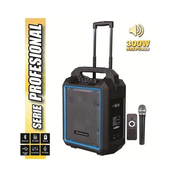 Coluna Auto-amplificado Pro300 10" 300w C/ Bateria - CS0184