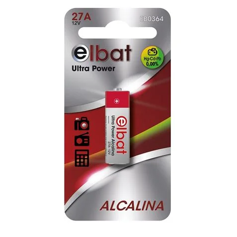 Pilha Alcalina 27A 12V Elbat