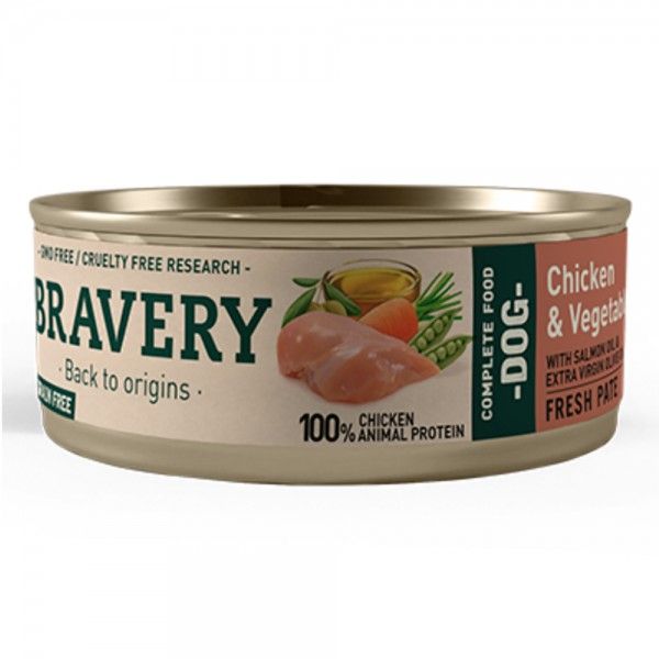 Ração Húmida Ração Humida Bravery Dog Tuna & Vegetables 80gr