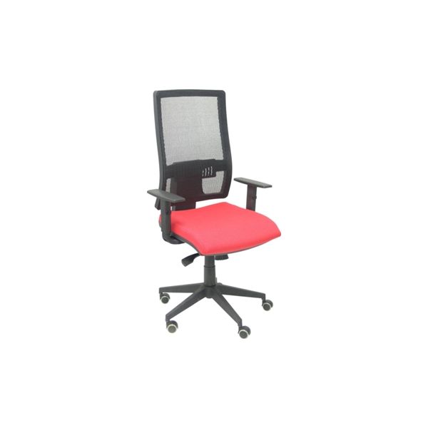 PYC Preto Breathable Mesh Back Cadeira With Vermelho Seat. Hor - 8436549394539