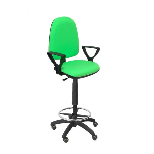 PYC Ayna Bali Banco de Pistachio Verde Braços Fixos Rodas de Parquet