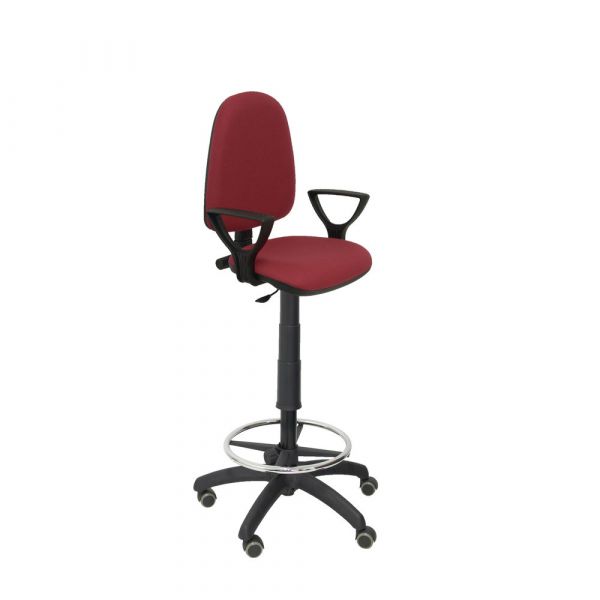PYC Banco Ayna Bali Maroon Rodas de Parquet de Braços Fixos