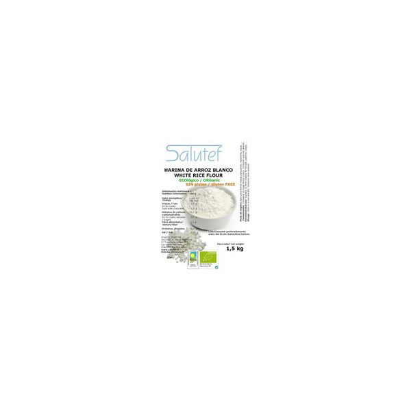 Salutef Farinha de Arroz Branco ECO 1500 g