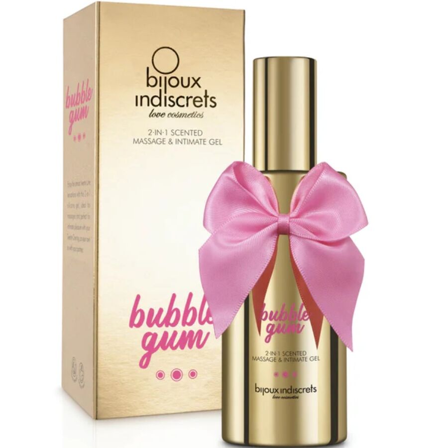 BIJOUX - BUBBLE GUM GEL 2 EM 1 SILICONE GOMA DE MORANGO 100 ML