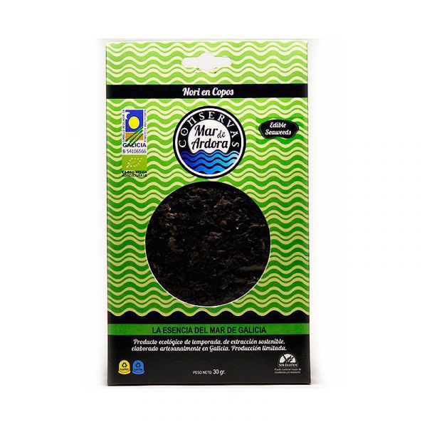 Ardora Flocos de Algas Nori Orgânicas Desidratadas 30g Mar de