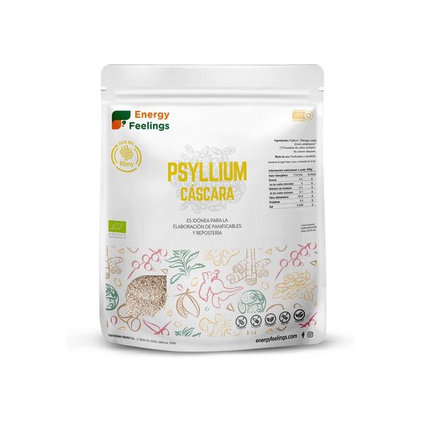 Energy Feelings Cascas de Psyllium Bio Inteiro 500 g