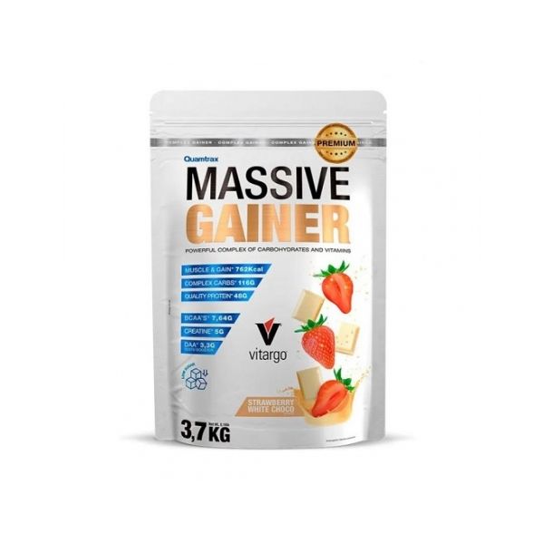 Quamtrax Massive Gainer 3.7kg Morango Banana