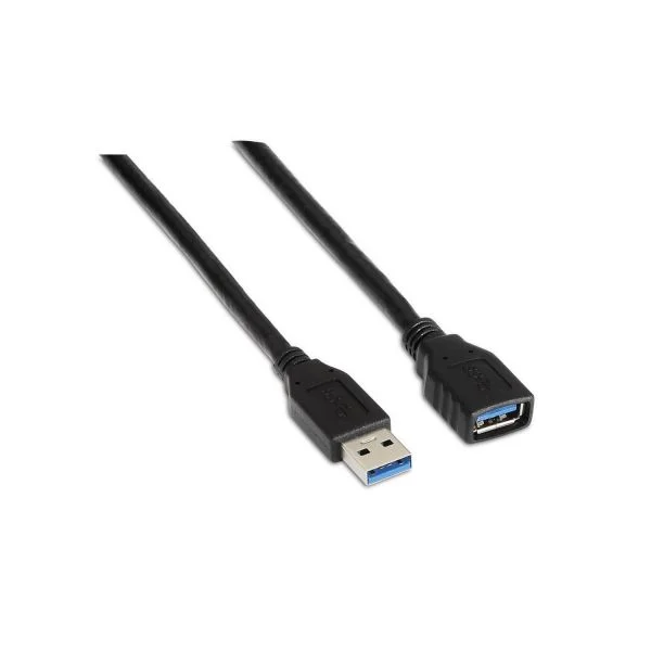 Aisens Cabo usb 3,0 Macho - Fêmea Preto (1 M) - A105-0041