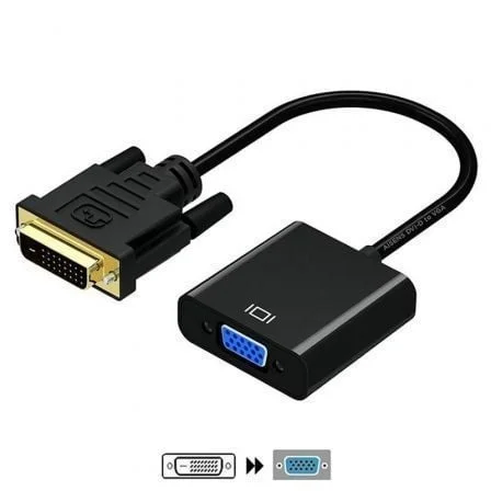 Cable Conversor AISENS A147-0352 / DVI Macho - VGA Hembra / Preto