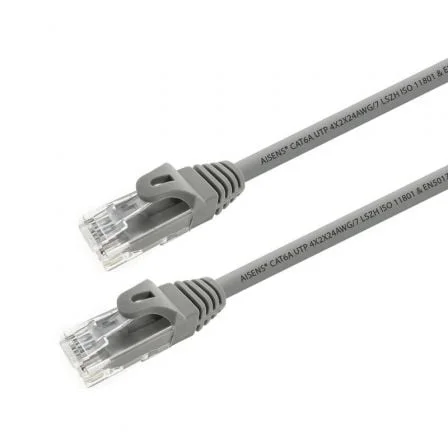 Cable de Red RJ45 AISENS / Cat.6A / 15m / Gris