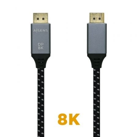 Cable DisplayPort 1.4 AISENS / 3m / Preto e Cinza / A149-0438