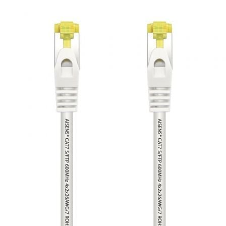 Cabo de Rede RJ45 SFTP AISENS A146-0488 Cat.7 / 25cm / Branco