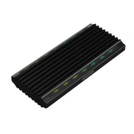 Caixa Disco SSD M.2 SATA/NVMe AISENS ASM2-RGB012B / USB 3.2 / Preta