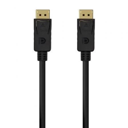 Cable DisplayPort Aisens A124-0548 / Macho-Macho / Até 5W / 50cm / Preto