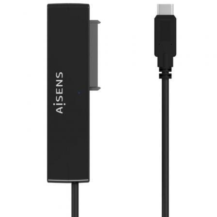 Adaptador para Discos Duros 2.5"/3.5" AISENS ASE-35C02B/ USB Tipo-C/ SATA/ Alimentador/ Preto