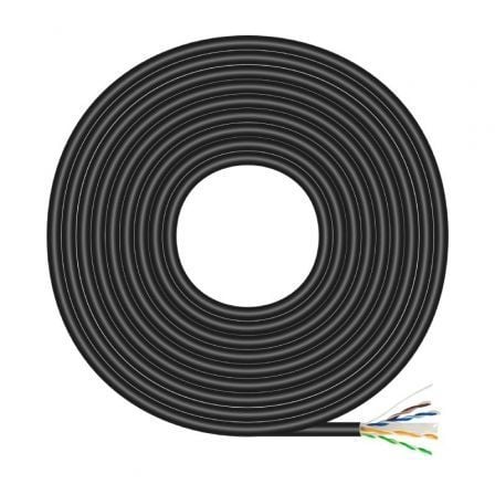 Cabo de Rede Bobina RJ45 Cat.6 UTP AISENS A135-0675 / 100m / Impermeável / Preto