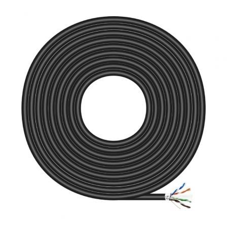 Aisens Bobina de cabo FTP A135-0674 RJ45 AWG24 Cat.6 305m Preto - A135-0674