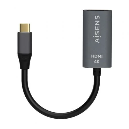 Conversor HDMI 4K 60Hz AISENS / HDMI Hembra - USB Tipo-C Macho / 15cm / Gris / A109-0683