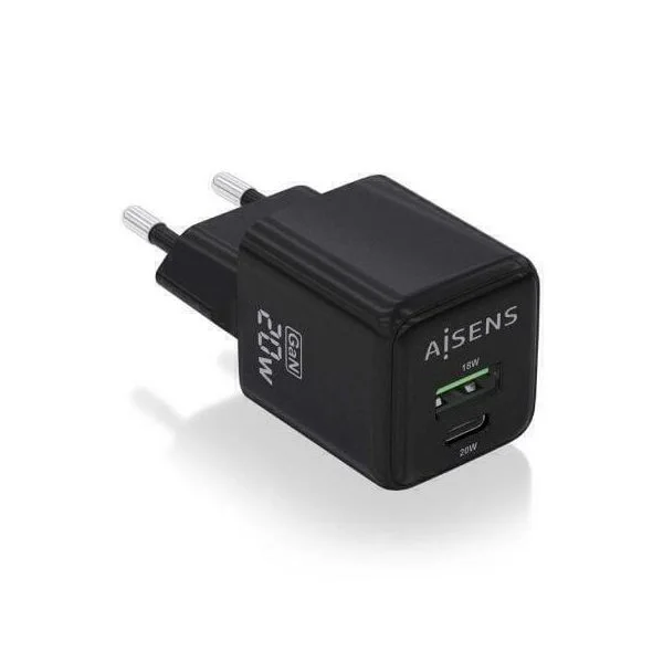 Aisens ASCH-20W2P011-BK Carregador GaN 20W Preto