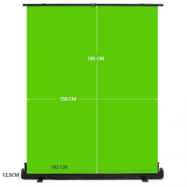 Phoenix Painel Dobrável Chromakey Tecido Verde Phoenix Chroma Caixa Rígida De Alumínio Antirrugas 1,5 X 1,8m - Phportchroma