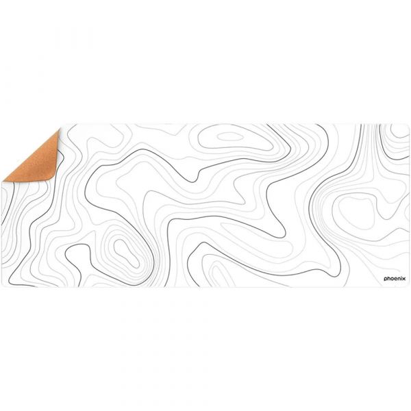 Phoenix Technologies Stratos Tapete de Rato 90x40cm Couro PU Cortiça Natural