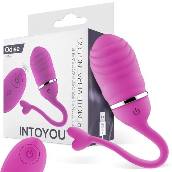 Intoyou Huevo Vibrador Control Remoto Odise usb Silicone Rosa IN-026