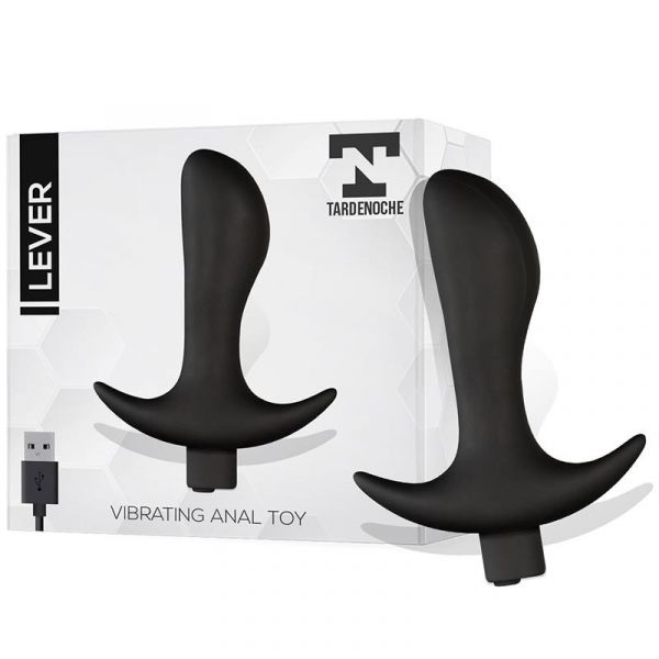 Tardenoche Lever Plug Anal com Vibração USB Silicone T-108