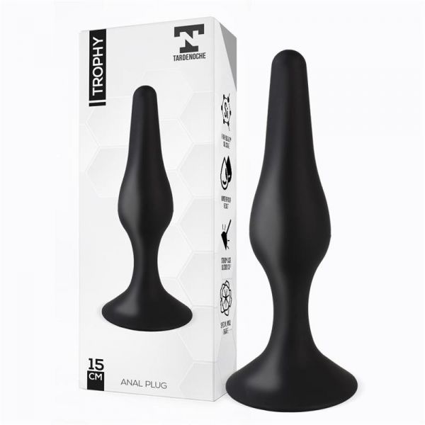 Tardenoche Trophy Plug Anal 15 cm Silicone Negro T-122