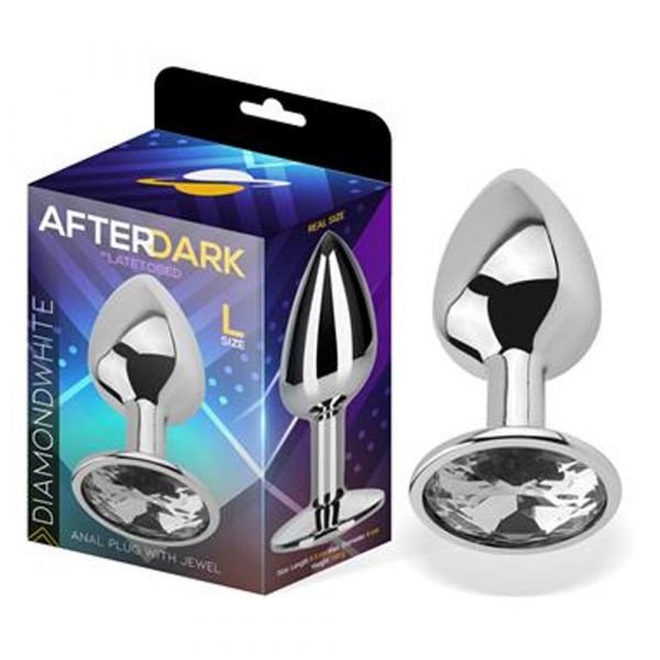 Afterdark Plug Anal com Joya de Corazón Blue Sapphire Tamanho L AD-245