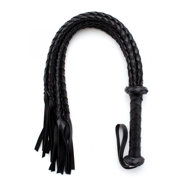 Fetish Addict Flogger Trenzado 75 cm Negro
