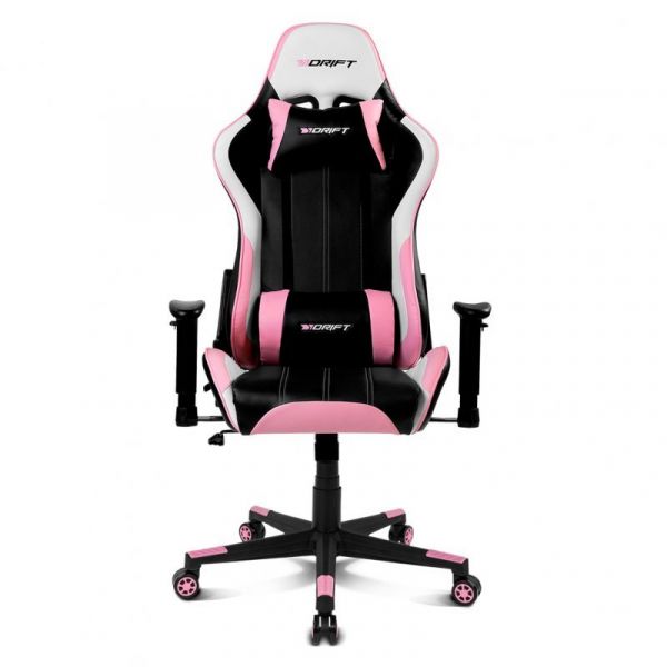 Cadeira Gaming Drift DR175 Preta/Branca/Rosa