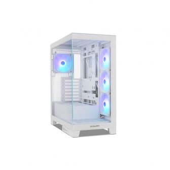 Nox Hummer Glock Frameless Glass Mid Tower White