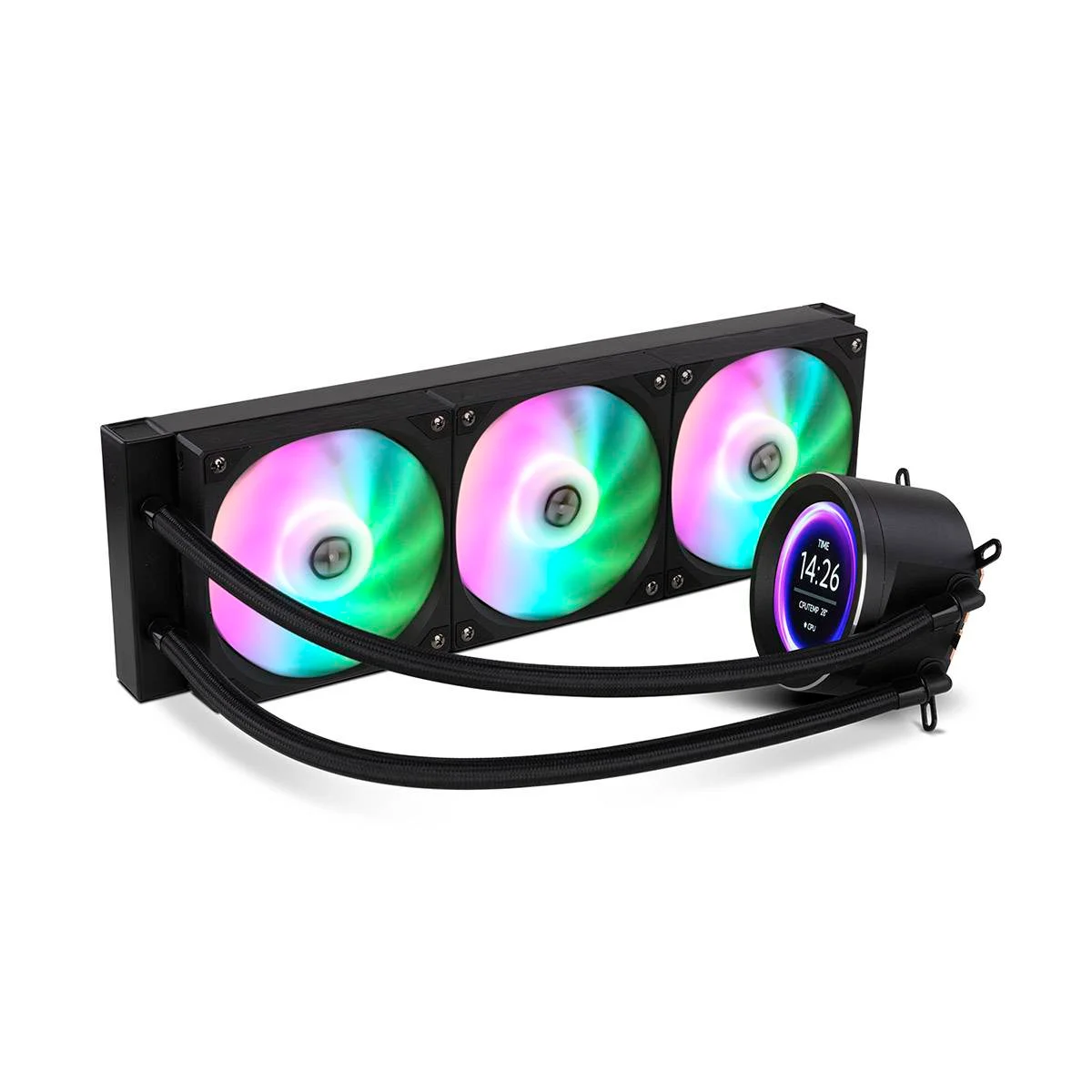 Water Cooler CPU Nox Hummer X-360 LCD RGB Preto