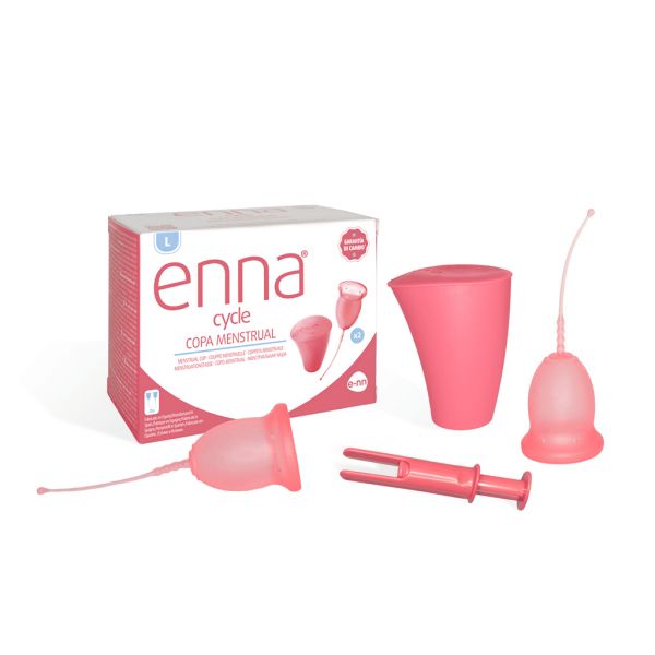 Enna Cycle Easy Cup Copo Menstrual L 2 Unidades + Caixa para Esterilizar e Transportar