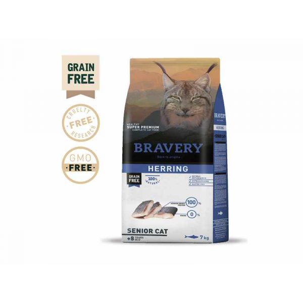 Bravery Gato Sénior Herring 7 kg