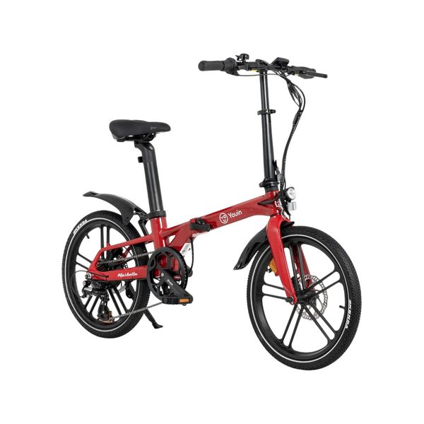 Youin Bicicleta Elétrica Marbella Dobrável 20" 250W Bordô - BK1350R
