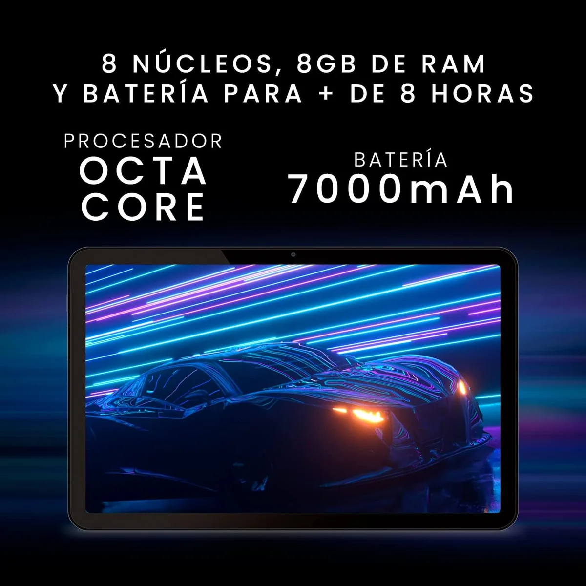 SPC Gravity 4 Plus Tablet 11″ – Memoria RAM de 8GB – 128GB – Bateria de 7.000Mah – Cor Preto