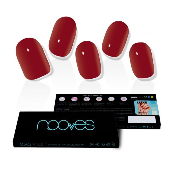 Nooves Folhas de Unhas de Gel Semi Curadas|Midnight Rain|Vermelho 01C01NG200005