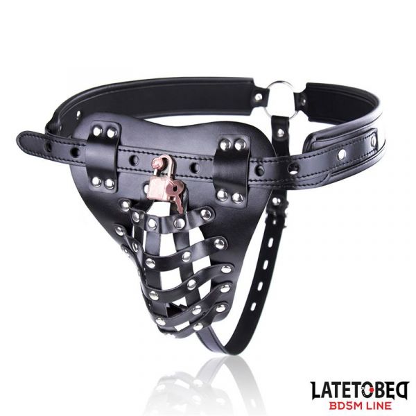 LateToBed BDSM Line Cinto de Castidade Masculino Ajustável com Cadeado