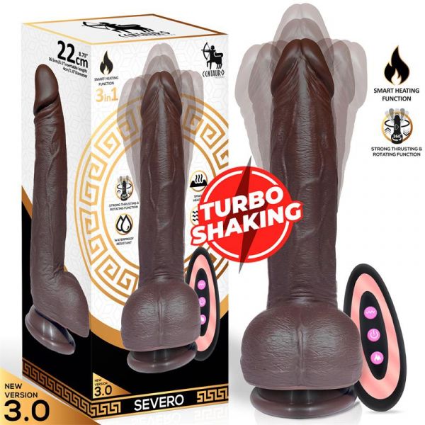 Centauro Severo Dildo Realista Turbo Shaking Thrusting com Rotação 360º e Efeito Calor