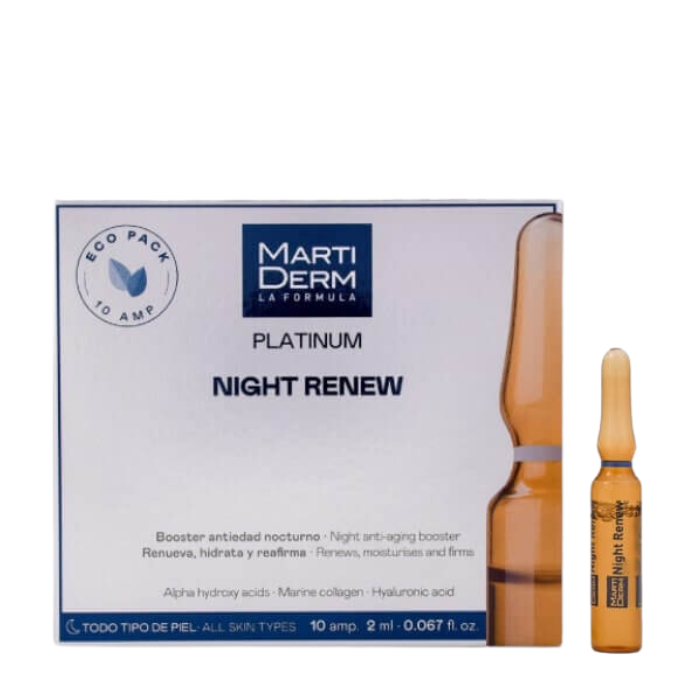 Martiderm Platinum Night Renew Ampolas 10x2mL
