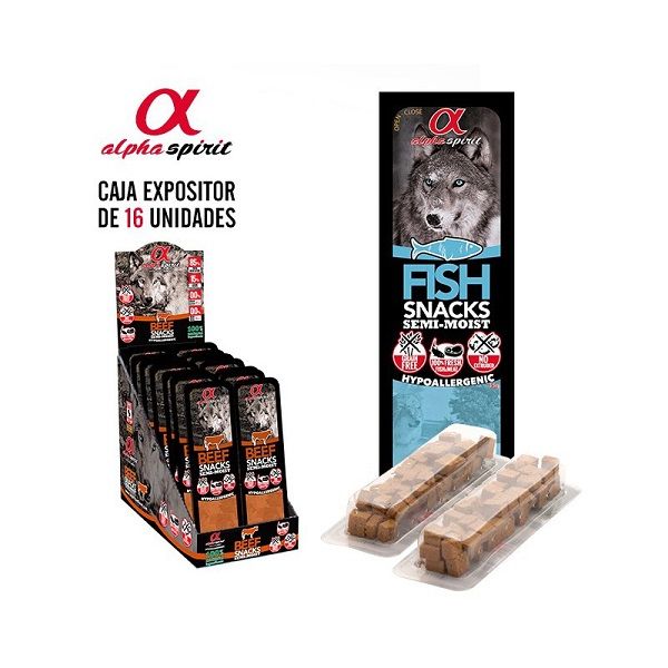 Alpha Spirit Snacks Semi-Moist Fish 35g